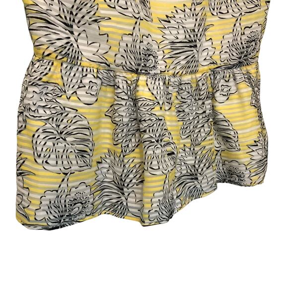 Crown & Ivy Ribbon Tank Top Yellow Leaf Montauk Weekend Small - Picture 3 of 7